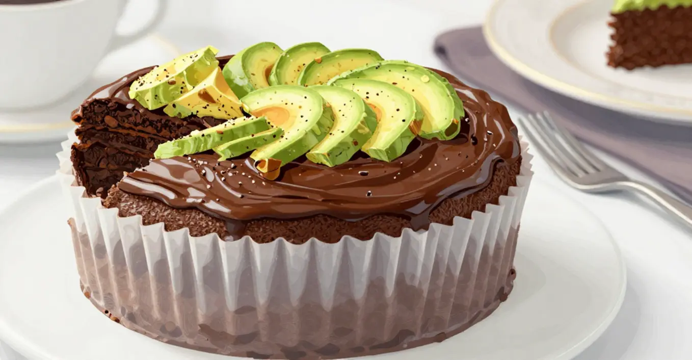 Schoko Avocado Kuchen mit Pistazien