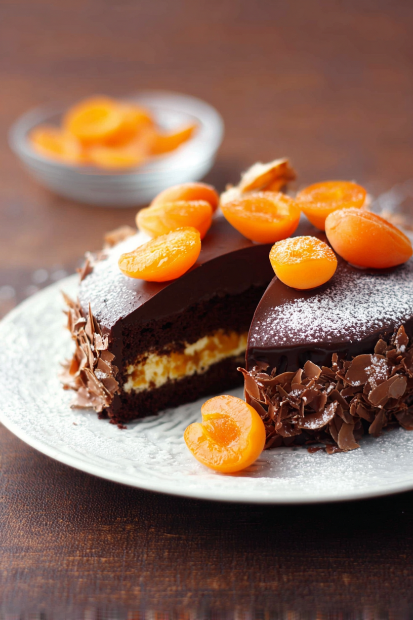 Schokoladen Aprikosen Kuchen