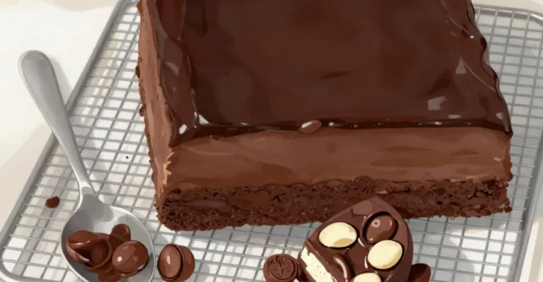 Schokoladenkuchen mit Schokoladenlinsen