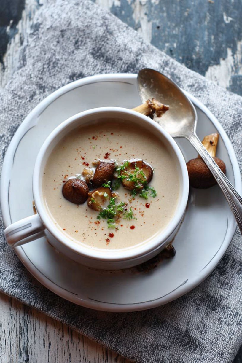Steinpilz Kastanien Cremesuppe