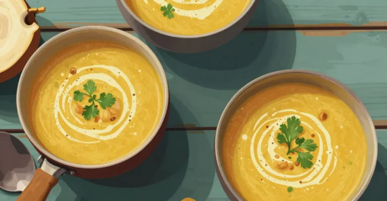 Süßkartoffelsuppe mit Kokosmilch