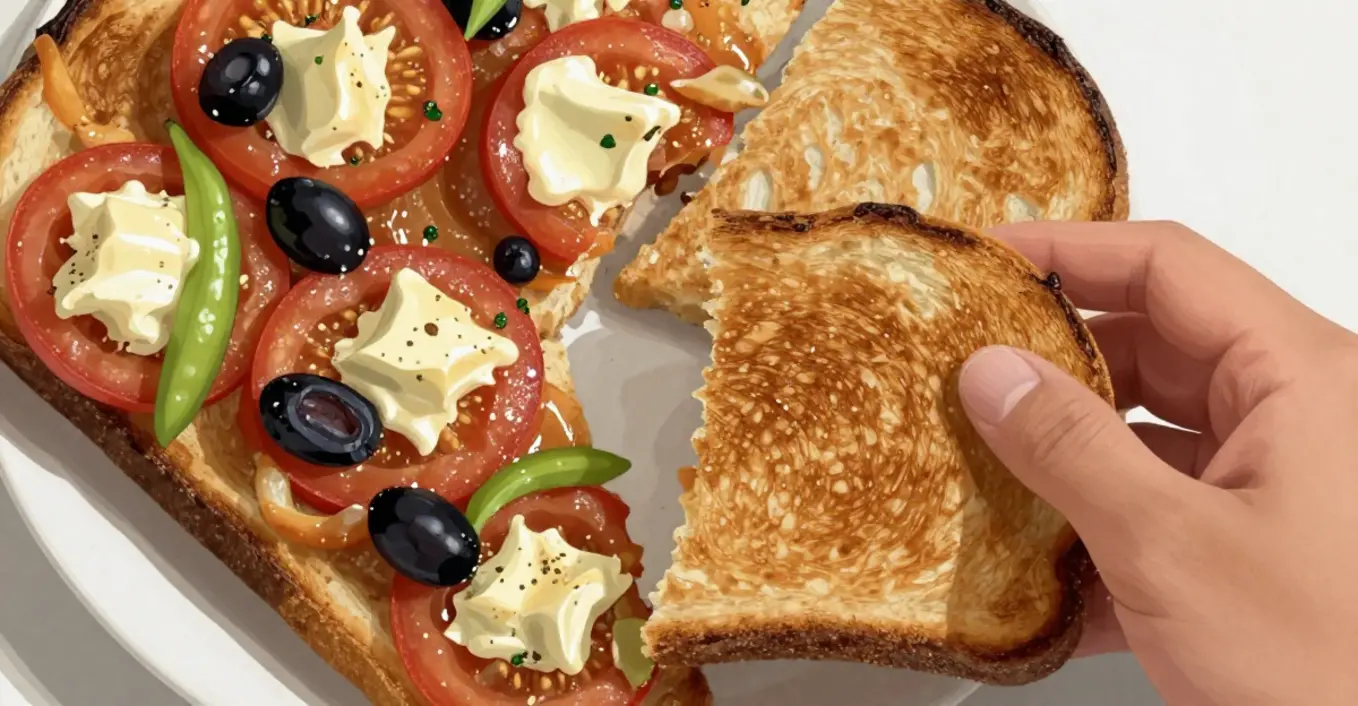 Toastbrot mit Tomatencoulis