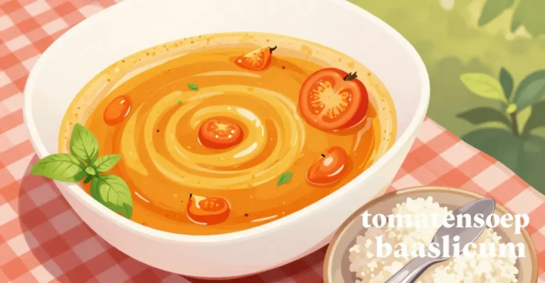 tomatensoep basilicum