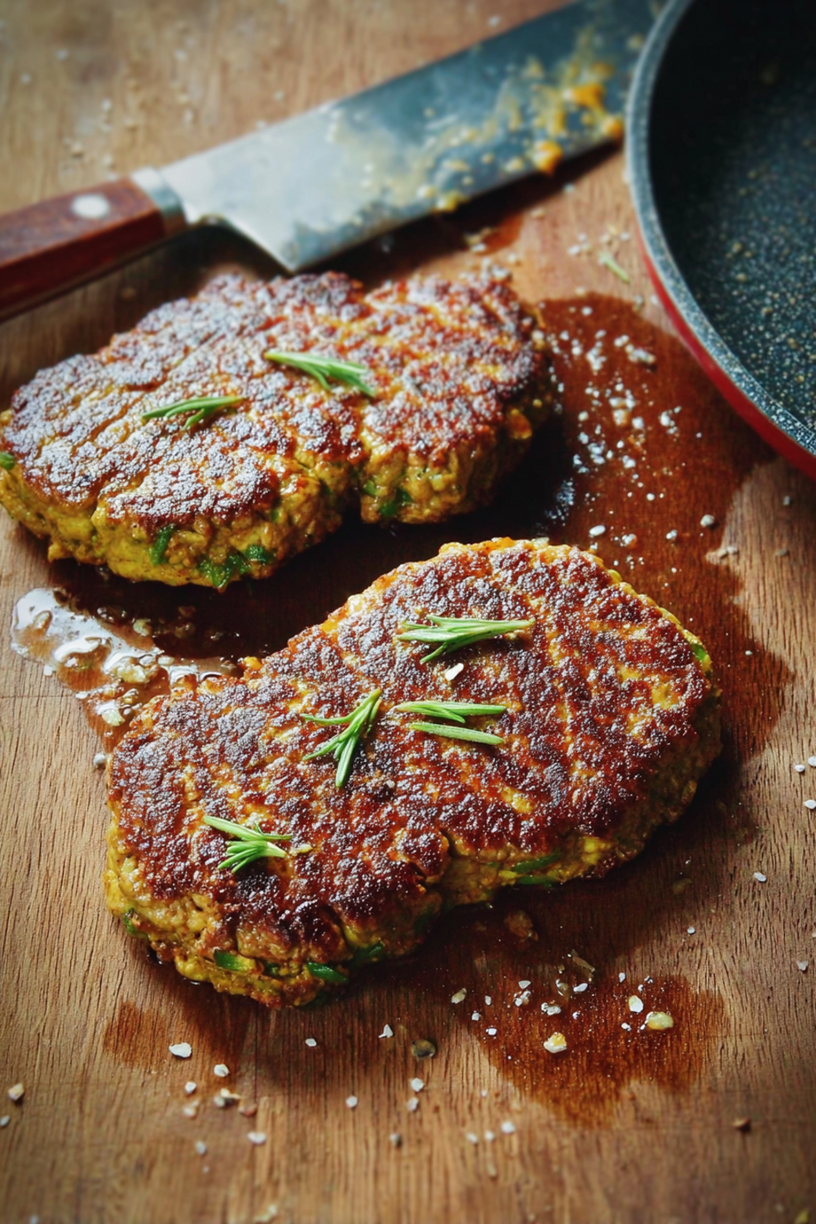 Végétal-Steaks mit Haferflocken