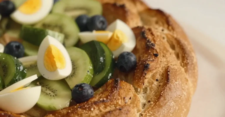 Vollkorn Osterbrot mit Eiern