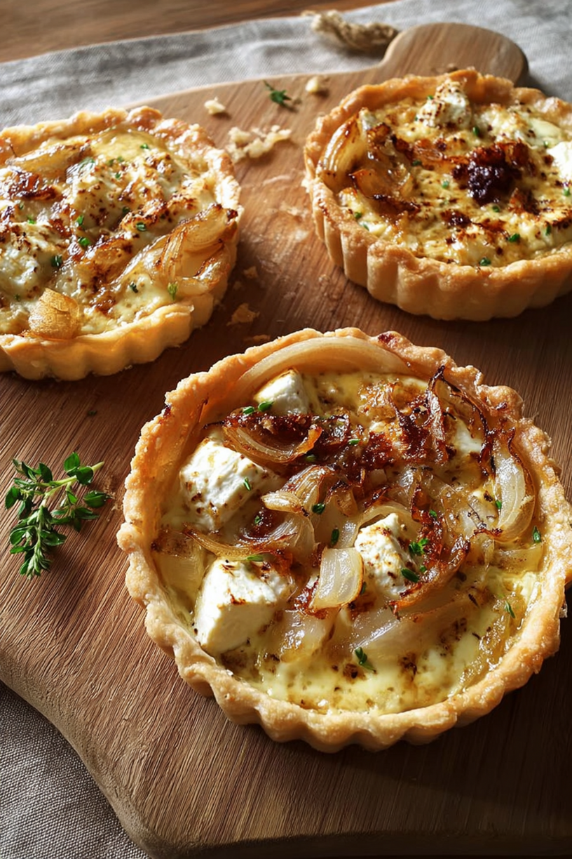 Ziegenkäse Zwiebel Tartelette
