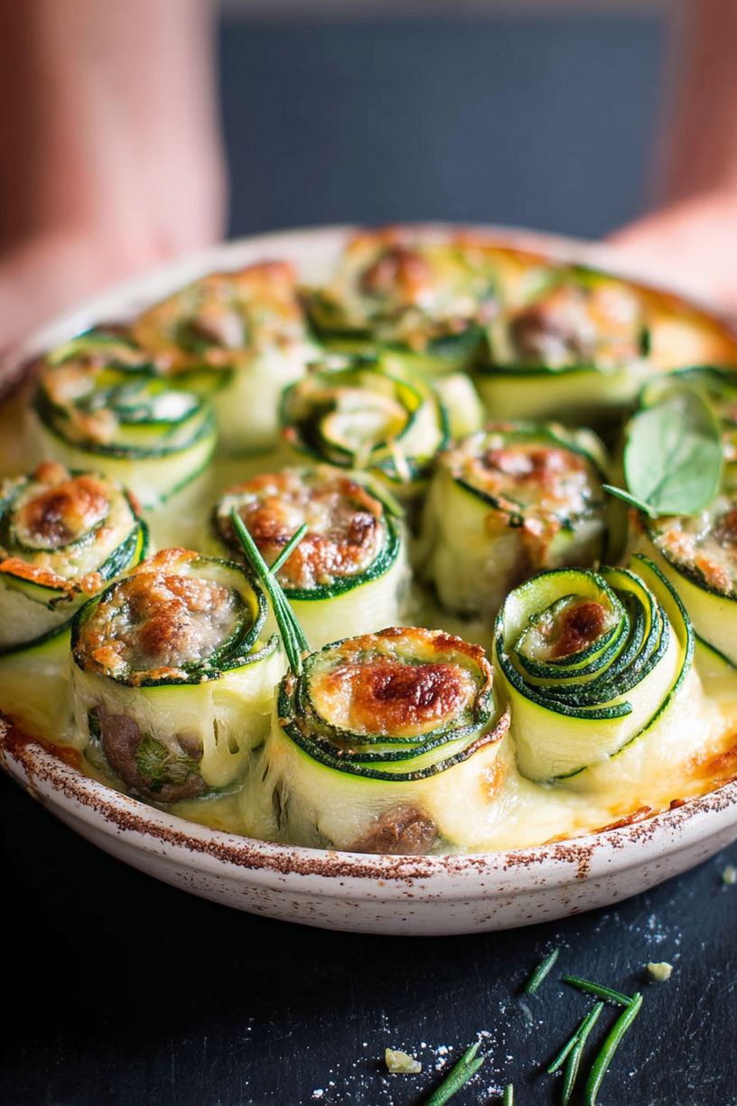 Zucchini Rinder Rouladen Auflauf